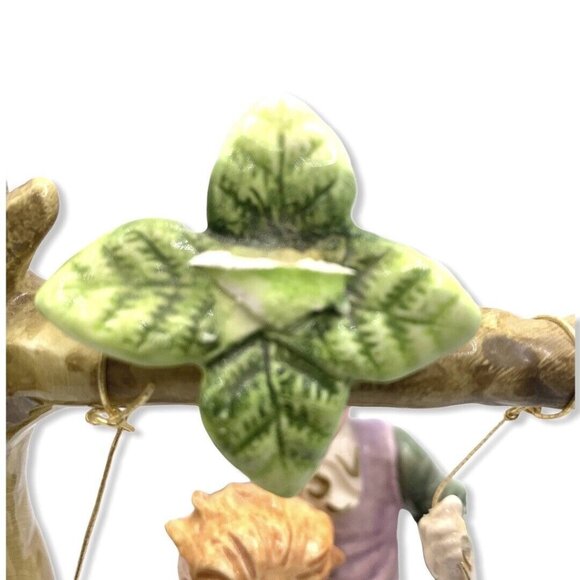 Antique Italian Capodimonte Porcelain Boy Girl on Swing Large Figurine Trademark - Picture 11 of 12